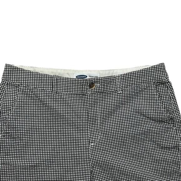 Old Navy Womens Everyday Short 14 Black Gingham High Rise‎ Seersucker Preppy - Picture 4 of 7